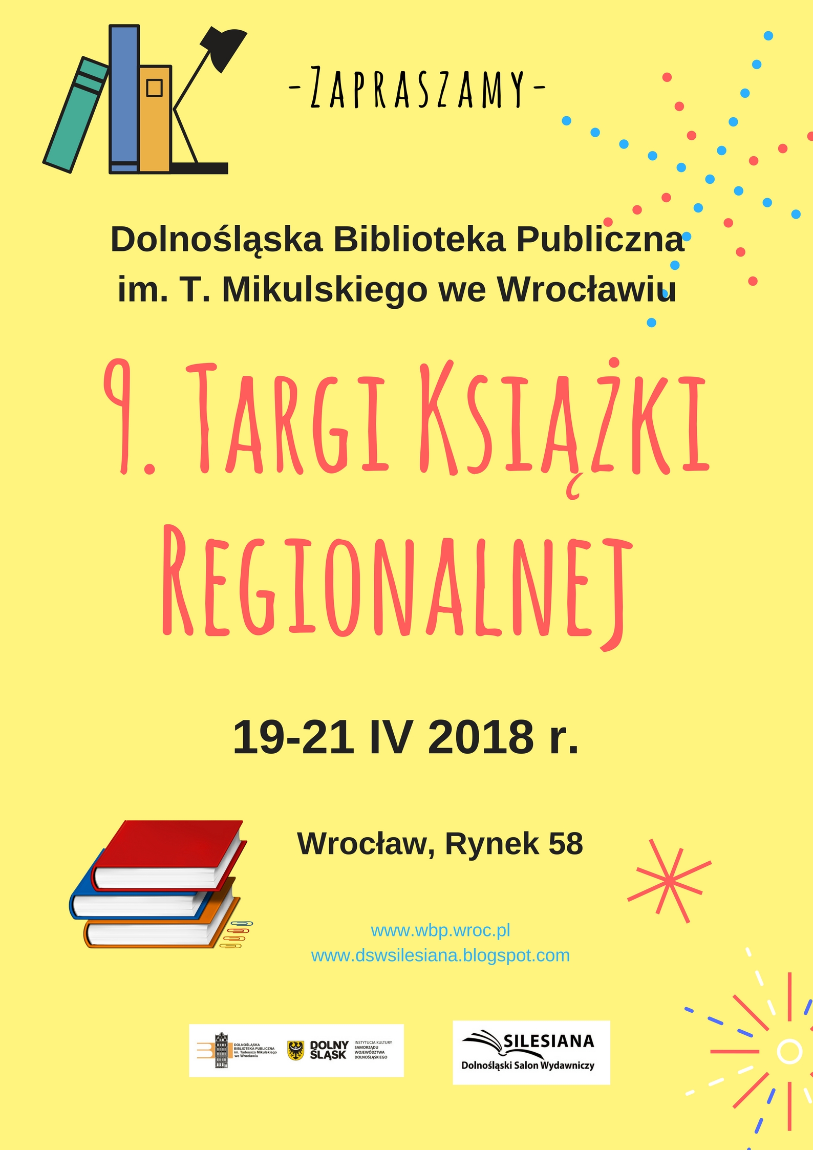 Targi Książki Regionalnej Silesiana 2018,  Dolnośląska Biblioteka Publiczna im. T. Mikulskiego,